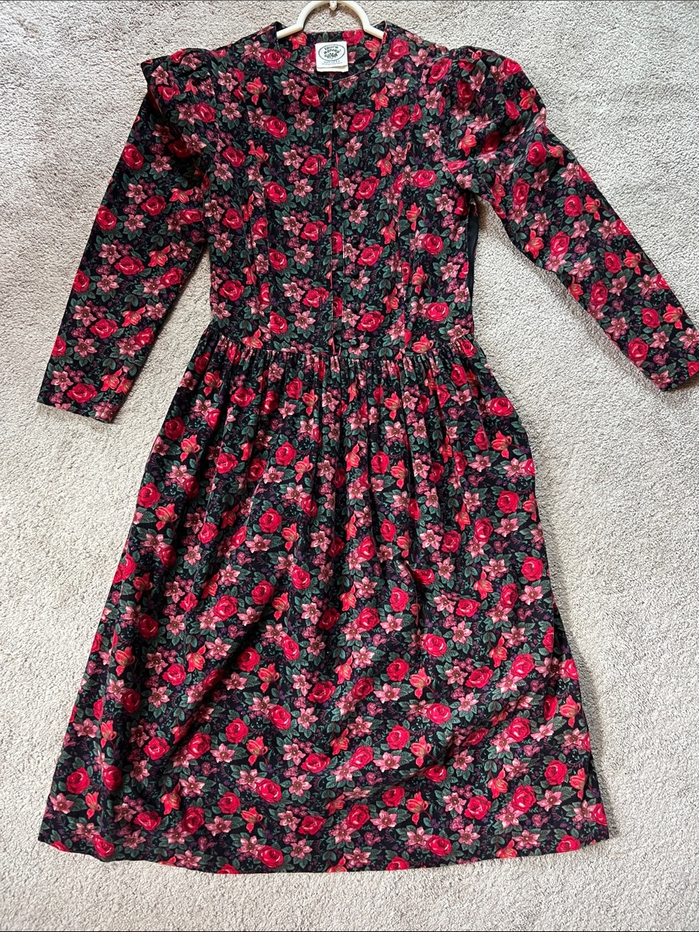 Vintage Floral Laura Ashley Dress Floral Print